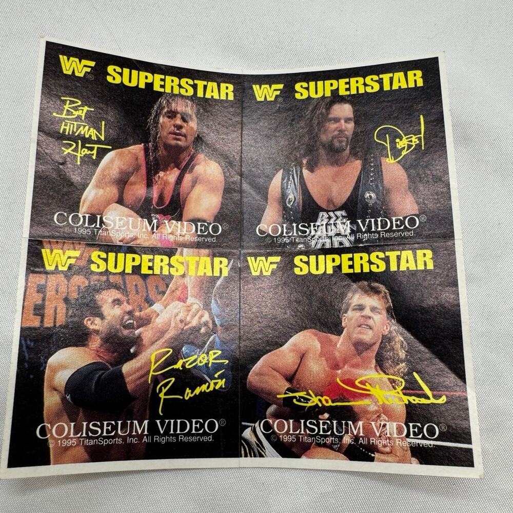 VTG WWF superstar trading stickers